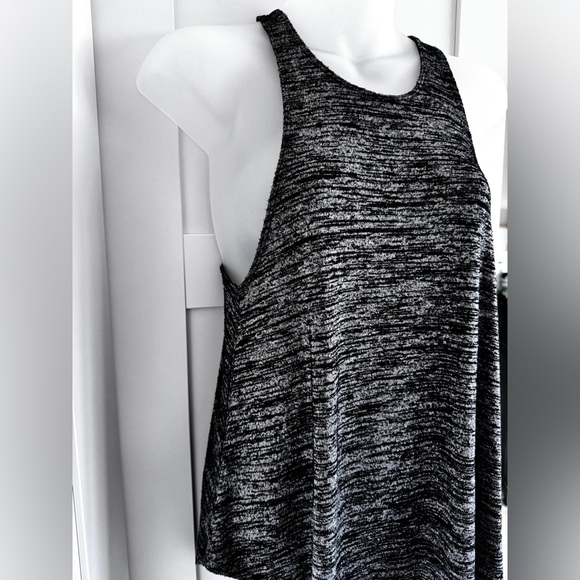 ARITZIA WILFRED FREE Burnette Tank Swing Top Racerback Black & Gray Marled Med - Picture 8 of 15